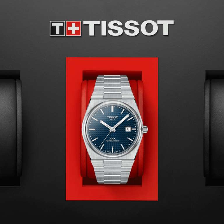 Tissot PRX Powermatic 80 Silver & Blue Men's Watch £440.72 with code @ Tic Watches