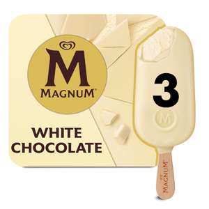 Magnum White Chocolate Ice Cream Sticks 3x100ml - Nectar Price