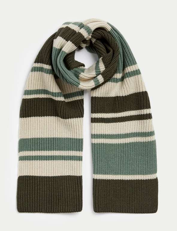 M&S Striped Knitted Scarf [free C&C]