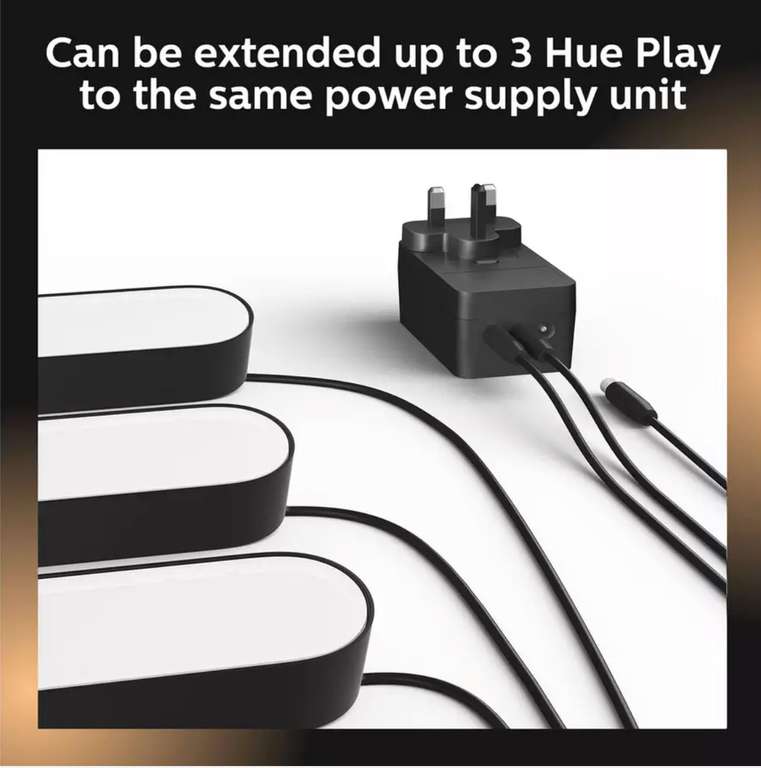 Philips Hue Play Entertainment Light Bar Extension Kit Black, Free C&C