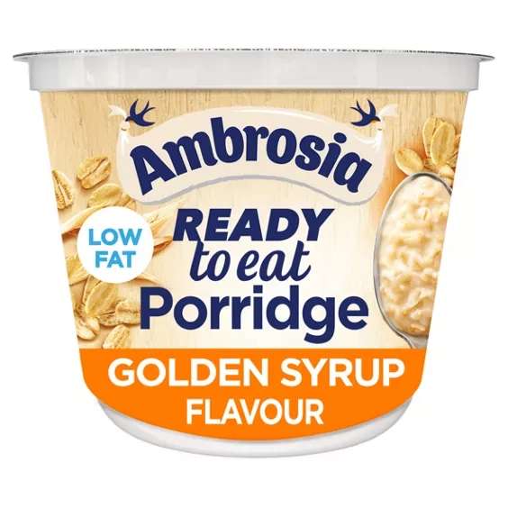 Ambrosia Ready to Eat Porridge Pot Golden Syrup Flavour - Free Sample (Account-specific)
