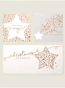 Assorted Star Christmas Cards - Set of 20 (Free C&C)