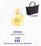 Armani Light Di Gioia Eau De Parfum 50ml & complimentary Armani Duffle Bag