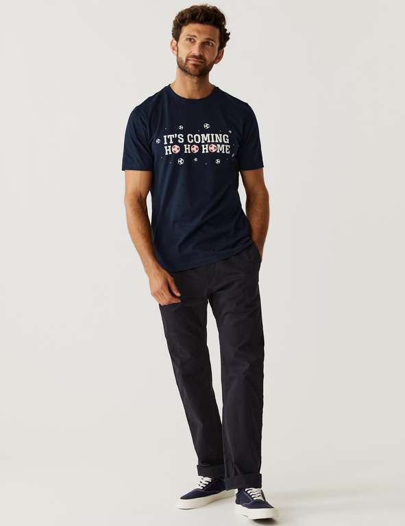 It's Coming Home Navy Football T-shirt - Now £10.50 (Free Click & Collect) @ Marks & Spencer
