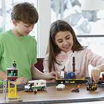 LEGO 60198 City Cargo Train, Toys for Kids, Remote Control Set, Battery Powered Engine with Bluetooth Connection, 3 Wagons and Tracks