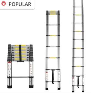 3.2m (10ft5) Extendable Aluminium Telescopic Ladder DIY Tool Max Load 150KG - Sold By LMstarz