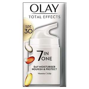 Olay Total Effects 7in1 Moisturiser With SPF 30 & Niacinamide, 50ml £9.02 / £8.07 S&S