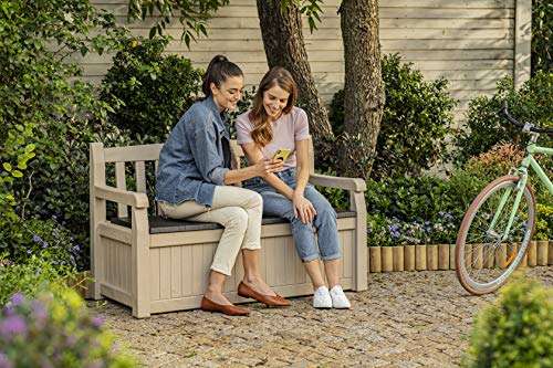 Keter Eden Bench 265L Outdoor Garden Storage Box Garden Furniture - Beige and Brown £89.99 delivered @ Amazon