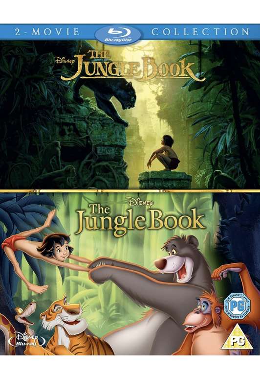 The Jungle Book Live Action and Animation Box Set Blu-ray (used) - with code