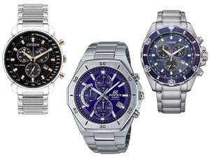 Citizen Eco-Drive Stainless Steel £90 / Two Tone Citizen £112.49 / Edifice Sapphire £67.50 + More, With Auto Discount @ H Samuel