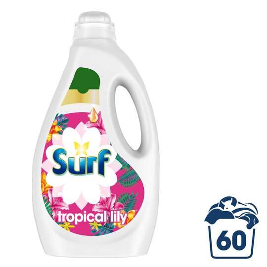 Surf Tropical Lily Liquid Detergent 60 Washes 1.62L - with clubcard (Also 4 for 3 - £19.50)