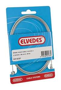 Elvedes Inner Cable Brake Universal Steel Galvanized 2250 mm 2 Nipples Fits Shimano And Campagnolo - Black 77p @ Amazon