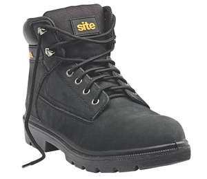 Site Marble Leather Safety Boots, Black - £17.99 With New App Sign Up Code - Free Click & Collect