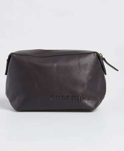Superdry Mens Vermont Leather Wash Bag £12 @ ebay / superdry
