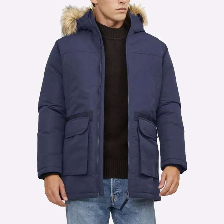 Jack & Jones Mens Ewing Parka Jacket (Sizes S-XL) - W/Code - Sold by expresstrainers