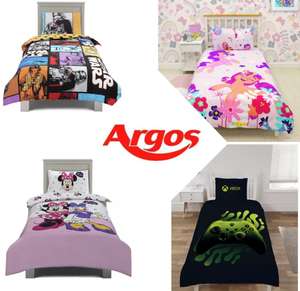 Up to Half Price Off Character Bedding in the Argos Clearance (Prices from £9) + free click & collect