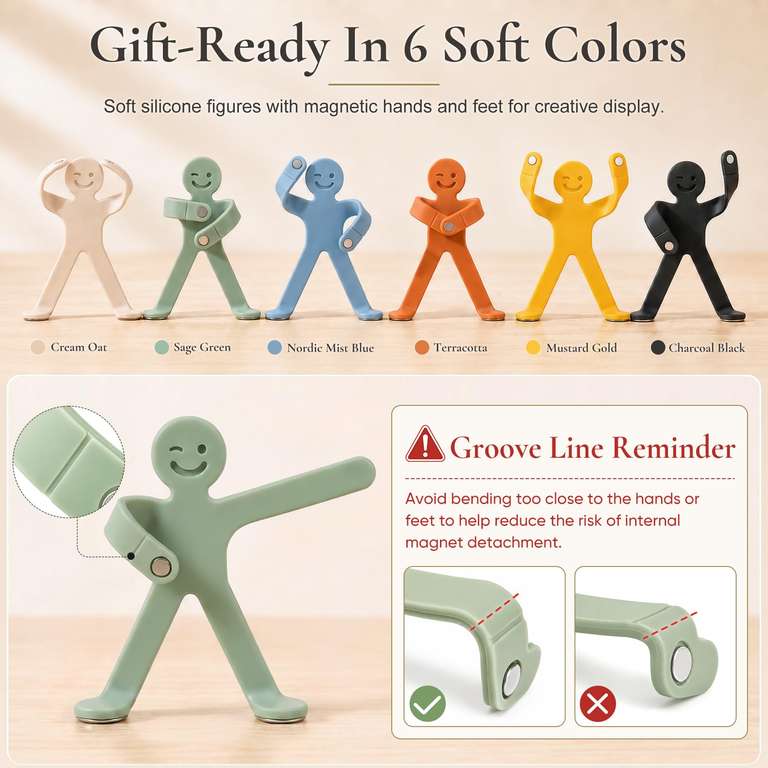 Maveek Magnetic Men, 6 Pcs Magnetic Human Figure Fridge Magnets Fidget ...