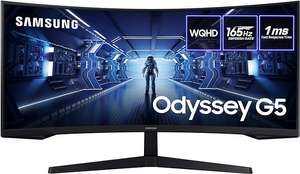 Samsung Odyssey G5 34" UltraWide QHD 165Hz Curved AMD FreeSync Premium Pro 1ms Monitor