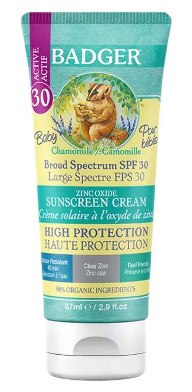 Badger Baby SPF30 Sunscreen 87ml C&C