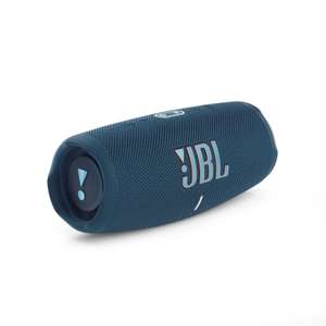 JBL Charge 5 Portable Bluetooth Speaker with deep bass in blue