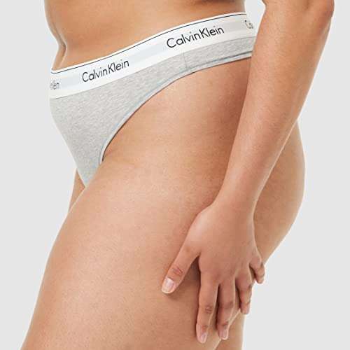 Calvin Klein Underwear Women Thong - Modern Cotton - Grey - Sizes XS / S / M / L £9 @ Amazon