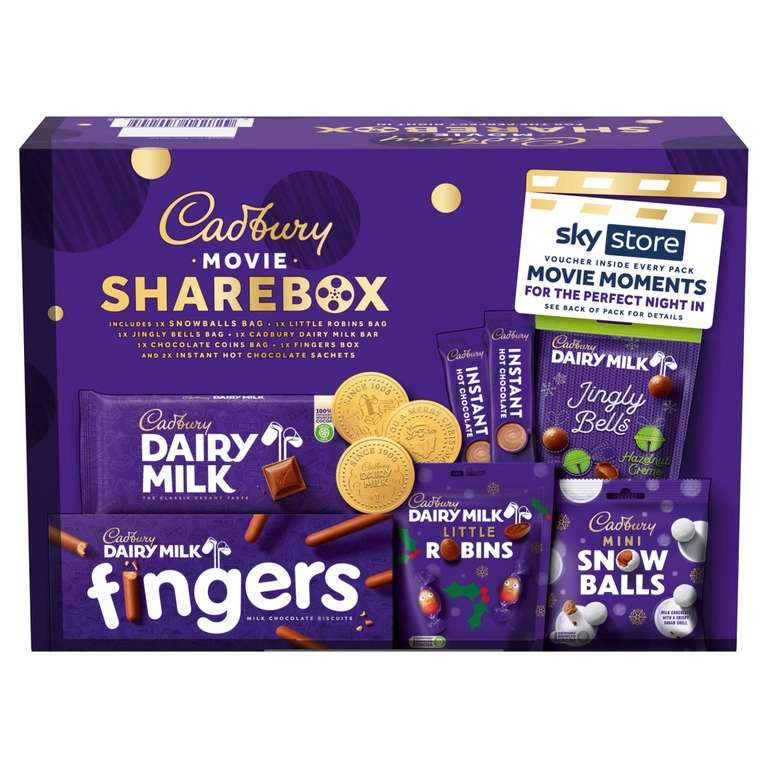 Cadbury Movie Sharebox 565G - Incl Sky Movie - In Store Crawley