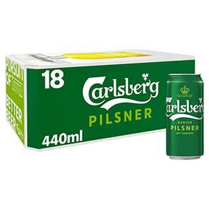 Carlsberg Pilsner Lager Beer Cans, 18 x 440ml - Packaging May Vary £10 at checkout @ Amazon