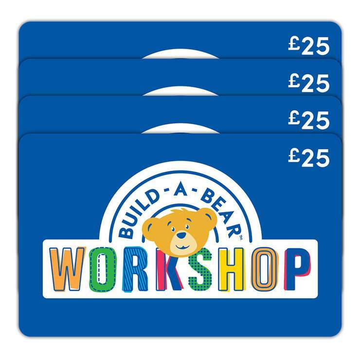 £100 Build-A-Bear Gift Card - 4 x £25