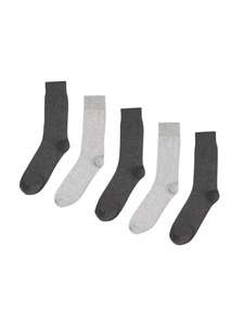 Men’s Burton 5 Pack Grey Socks £4 free delivery with code at Debenhams