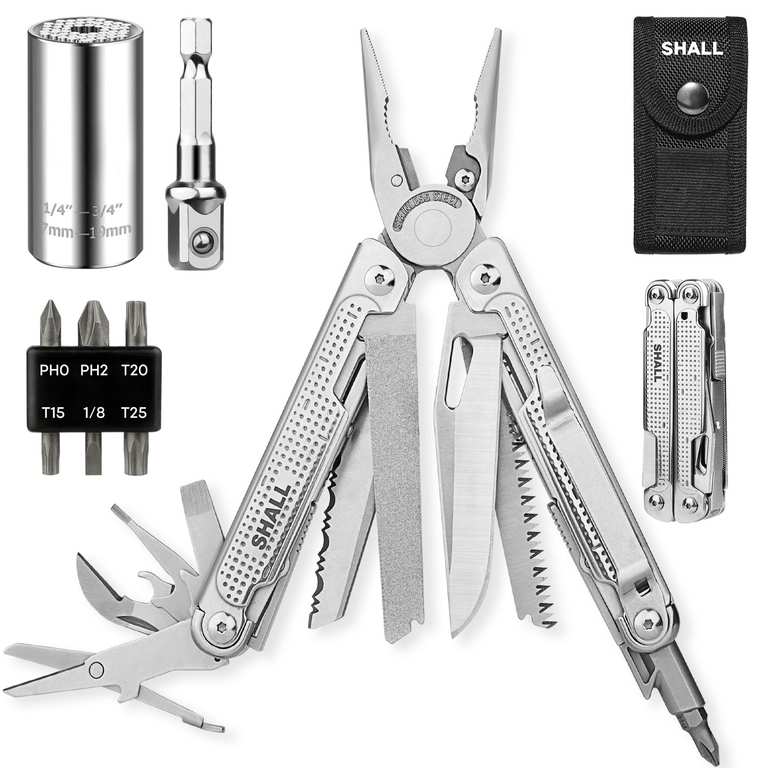 SHALL Multi Tool, 18-in-1 Multitool Pliers (W/Voucher) - Sold by SHALL Tools EU / FBA