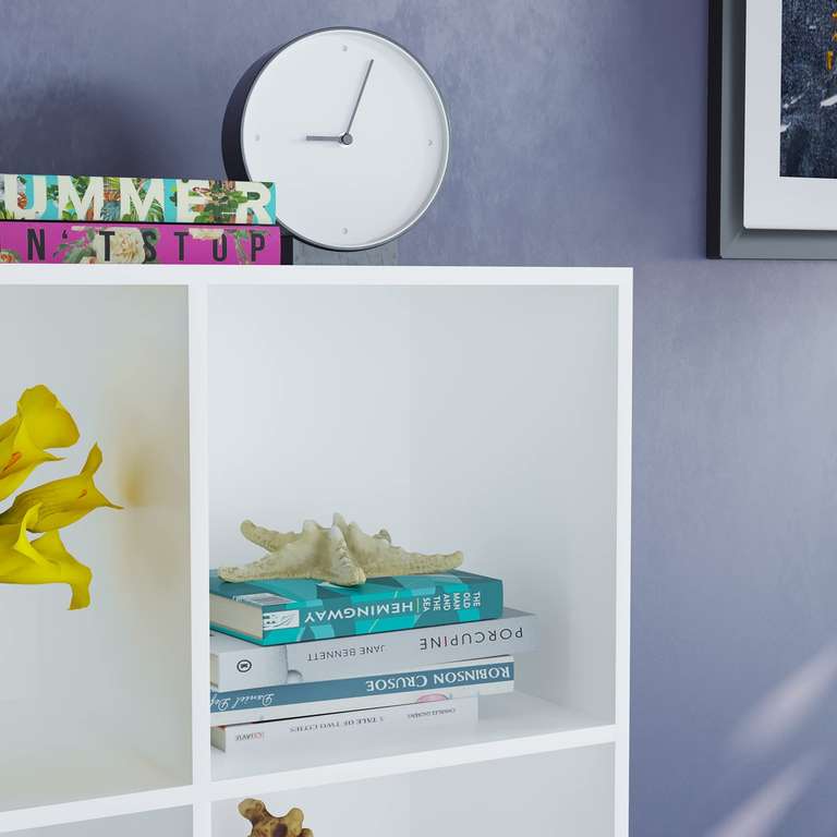 Vida Designs Durham Cube Bookcase Storage Organiser (6 Cube, White) £20 ...