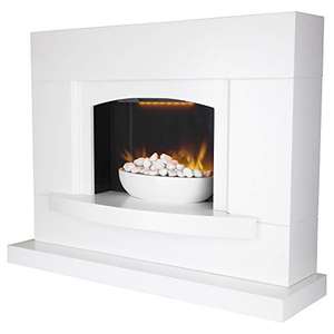 Warmlite WL45046 Oxford Electric Pebble Fireplace Suite, Adjustable Thermostat with Remote Control £376.99 @ Amazon