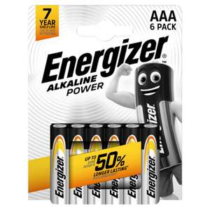 Energizer Alkaline Power AAA Batteries, 6 Pack £1.87 @ Iceland