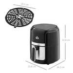 HOMCOM 4L Air Fryer, 1300W with Digital Touch Display, 12 Programs, Adjustable Temperature, Timer, Nonstick Basket Sold By MHSTAR F/B Amazon