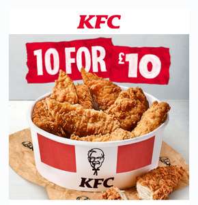 10 Mini Fillets for just £10 + delivery at participating restaurants @ KFC