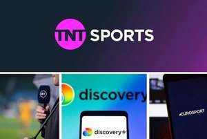 TNT sports, Eurosport and Discovery + premium on EE via BT with 10gb all rounder sim - £18.20 per month - 24 months