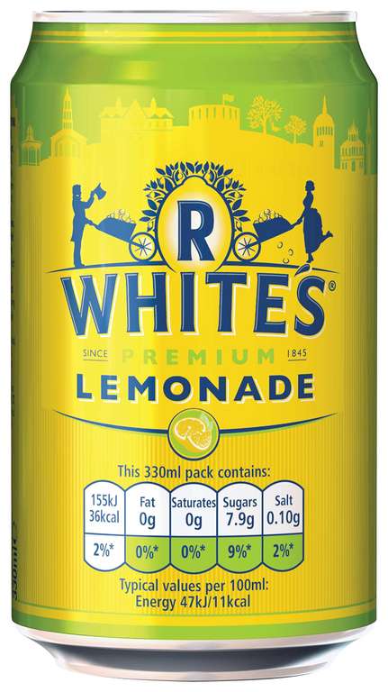 R Whites Lemonade 330mlx24 Cans (£6.75 w/ 10% S&S + 15% Voucher)