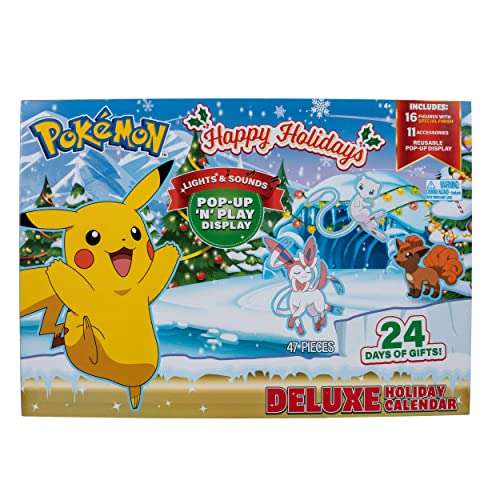 POKÉMON DELUXE HOLIDAY CALENDAR - Features 15 2-Inch Battle Figures with Special Finish and Nine Diorama Accessories £19.45 at Amazon