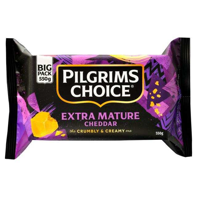 Pilgrims Choice Extra Mature/Mature Cheddar Cheese 550g (Nectar Price)