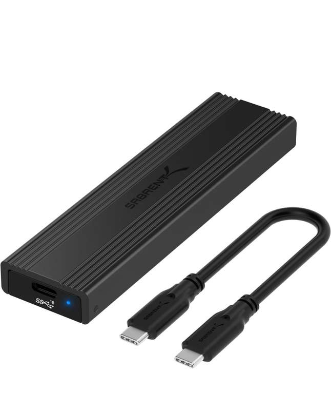 SABRENT M.2 NVMe Enclosure, PCIe NVMe Adapter SSD Enclosure, USB C 3.2X2 10gbps - Discount At Checkout - Sold By Store4PC-UK FBA