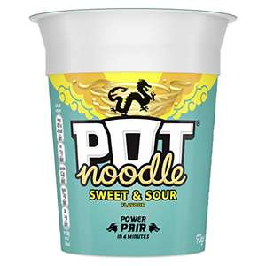 Pot Noodle Sweet & Sour Standard 90g Pot Pack Of 12 - £8.55 S&S or £6.75 with Possible 20% Voucher Applied