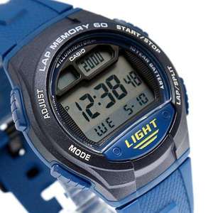 Casio Collection Illuminator Dual Time Digital Watch W-734-2AVEF w.code via App