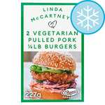 Linda McCartney 2 Vegetarian Mozzarella Burgers 227G / 2 Vegan BBQ Pulled Pork Burgers 227g Clubcard Price