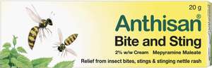 Anthisan Bite & Sting Cream 20g £2 / £1.40 with Subscribe & Save with Voucher @ Amazon
