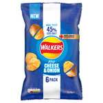 Walkers Less Salt Mild Cheese & Onion 6pk x2 (2 for £2.41 with S&S)