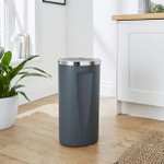 35L Bin with Swing Lid - Black or Grey - Free Click & Collect