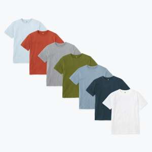 Organic Cotton T-shirts - 7 Pack W/Code