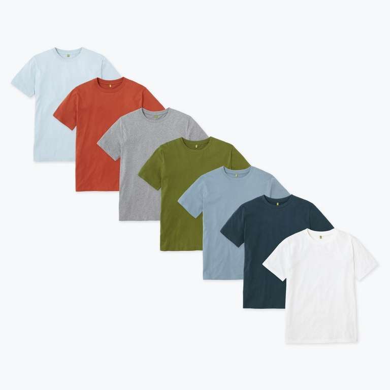 Organic Cotton T-shirts - 7 Pack W/Code