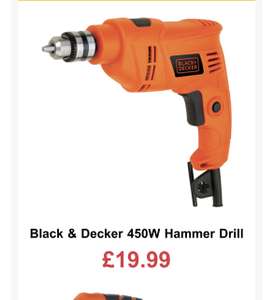 Black & Decker 450W Hammer Drill £19.99 @ FarmFoods
