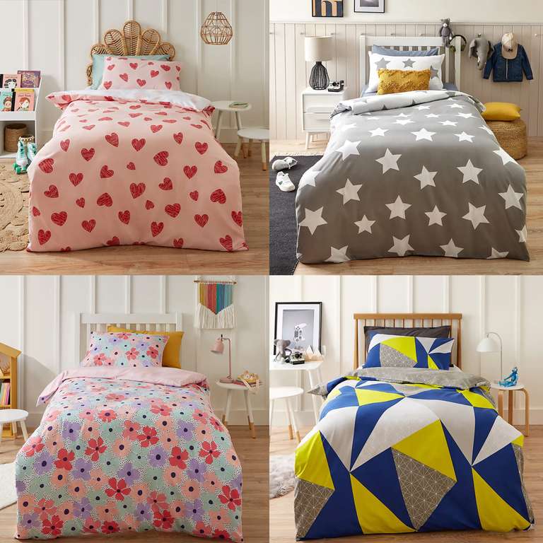 Kids Single Duvet Cover and Pillow Case Sets - £5 Each Using Click & Collect @ Dunelm